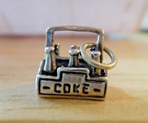 Sterling Silber 3D 12x12mm 6er Pack Flaschen Soda Cola Charm - Bild 1 von 6