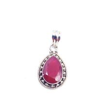 Red beryl sterling silver 925 Pendent Handmade Fine Jewelry