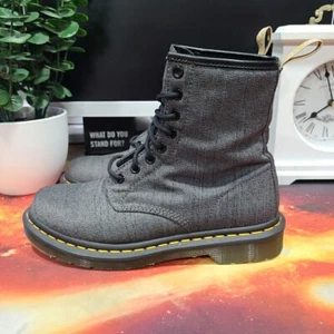 GREAT! Dr Martens Vegan Castel Grey Boots Size UK 5 - Picture 1 of 24