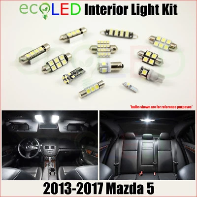 Kit de repuesto de accesorios de luz interior LED BLANCO 6 piezas para Mazda 5 2013-2017 Foto 1 de 4