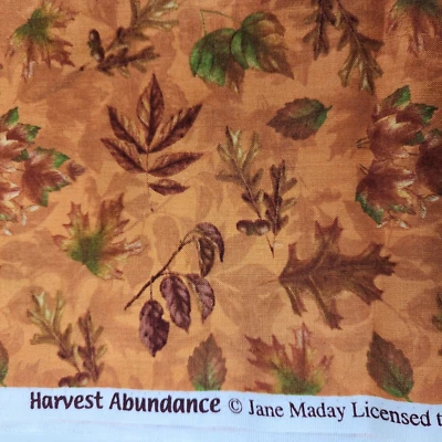 Tela Jane Maday HARVEST ABUNDANCE Impresiones Wilmington Hojas de Otoño 2.03 Yd Foto 1 de 4