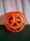 Vtg 1997 Blow Mold Plastic Jack-O-Lantern Pumpkin Halloween Candy Bucket Grand 