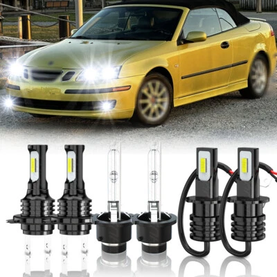 Para 2004 2005 2006 2007 Saab 9-3 HID/LED Faros Faros Luz Antiniebla Luz Alta Baja Foto 1 de 4