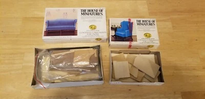 Лот из 2 наборов The House of Miniatures диван и кресло-крыло Chippendale 1750-1790 - Изображение 1 из 3