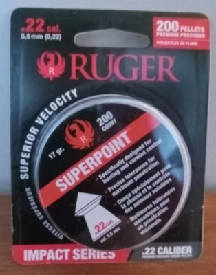 200 pellets Ruger Superpoint de Umarex .22 Cal 5,5 mm 17 gr nuevos sin abrir Foto 1 de 4