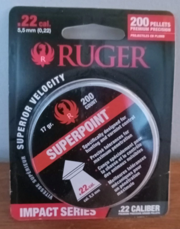Ruger Impact Series .22 Caliber Superpoint Pellets 200ct
