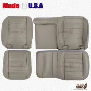 2003 2004 2005 Hummer H2 REAR Driver & Passenger Bottoms-Tops Leather Cover Gray - Picture 1 of 3