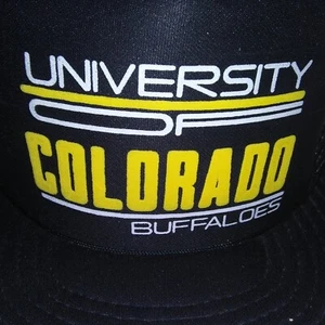 Vintage Colorado Buffalos Black w/Logo Snapback Hat OSFA Speedway China NEW - Picture 1 of 5
