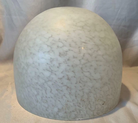 Antique White Dome Shade French Unsigned Nice Cover