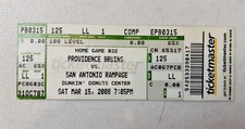 2008 AHL Hockey Game Ticket Providence Bruins vs San Antonio Rampage Dunkin