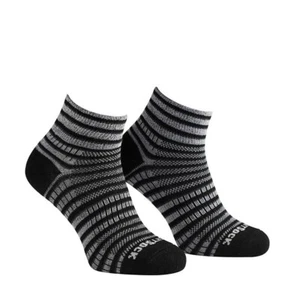 Wrightsock Coolmesh II Stripe Black/White Socks L AU 8-11.5 Mens/9.5-11 Womens - Picture 1 of 3