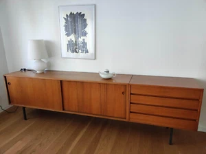Elegantes Sideboard Wilhelm Renz, 60-er L/B/H: 280/ 47 / 77,5 cm, Palisander - Bild 1 von 1