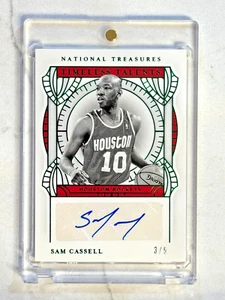 2020 Panini National Treasures Timeless Talents Signatures #/5 SAM CASSELL Auto - Picture 1 of 2