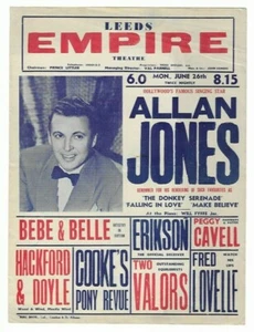 Leeds Empire Allan Jones Cooke's Pony Revue Two Valors Bebe & Belle Erikson 1950 - Picture 1 of 1