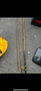 vintage fishing rod unbranded, three pieces brown in colour - Picture 1 of 3
