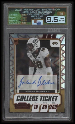 2021 Panini Contenders Draft Picks College Ticket Auto Joshuah Bledsoe ECG 9.5 - Image 1 of 2