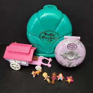 Bluebird Polly Pocket Ice Kingdom Splash and Slide Circus Wagon Lot Incomplete - Picture 1 of 16