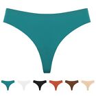 Stylish Female Thong Underwear with Three Ring Buckle and Thin Belt for Yoga