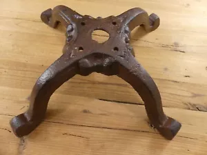 Cast Iron Stool Base 4 Prong Bar Stool Table Seat Square Restoration - Picture 1 of 8