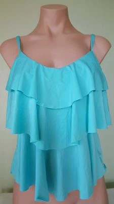 Camiseta tankini Kenneth Cole Reaction escalonada aqua talla S Foto 1 de 4