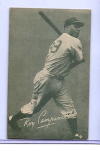 1953 CANADIAN EXHIBITS #10 Roy Campanella Brooklyn Dodgers GREEN Tint HOF - Picture 1 of 2