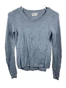 Hollister Sweater Womens Sz XS Gray Long Sleeve Cardigan Sweatshirt Cotton Blend - Picture 1 of 6