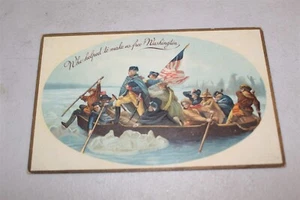 GEORGE WASHINGTON WHO HELPED TO MAKE US FREE -EMBOSSED POSTCARD USED - Picture 1 of 2