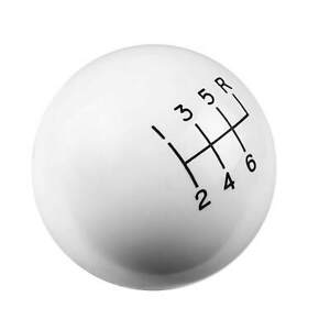 Muncie 4 Speed White 5/16" Engraved Shift Knob Ball 