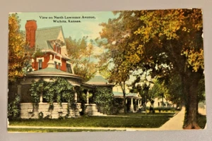 View on N Lawrence Ave Wichita Kansas Postcard Posted 1913 - Picture 1 of 2