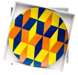 Barry McGee Plate 12" Tears Of Joy BAMFA Geometric Orange MCM UC Berkeley Cal CA - Picture 1 of 5