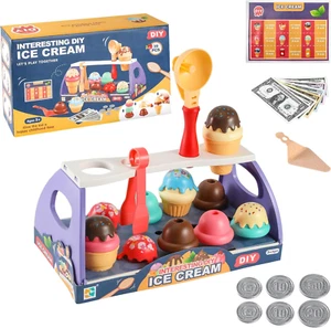 39Pcs Ice Cream Toys for Kids, Ice Cream Counter Cupcake Playset for Toddler Kid - Picture 1 of 12