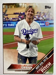 2016 TOPPS Update Series First Pitch Keith Urban #FP-5 COOL CARD *MAKE OFFER*