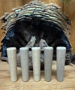 5- Persimonenholz Truthahn Ruf Schlagoberteile gebohrt für 5/16" Dübel - Bild 1 von 1