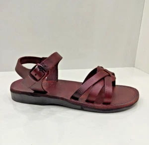 Handmade Leather Sandals for Women | Jerusalem Biblical Style | Flat Shoes - Picture 1 of 7