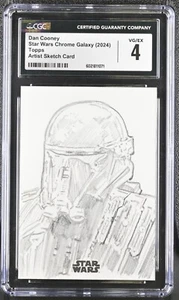 Star Wars 2024 Chrome Galaxy Variant 1/1 Artist Sketch Card by Dan Cooney CGC 4 - Picture 1 of 3