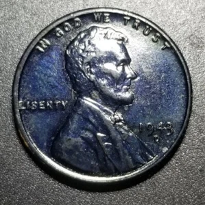 1943 D Lincoln Steel Cent D/D- FS-501 UNC CAMEO PROOF LIKE - Picture 1 of 6