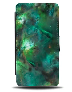 Estuche Cartera Verde Espacio Abatible Estrellas Color Cielo Turquesa Oscuro Estampado Brillante G365 - Imagen 1 de 3