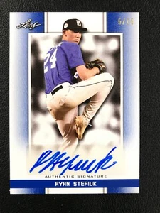 2019 Leaf #BA-RS1 Ryan Stefiuk Autograph Blue /15 National Showcase - Picture 1 of 2