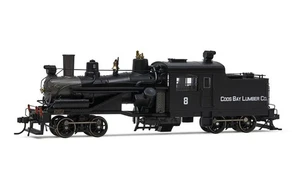 Rivarossi HR2947 HO Coos Bay Lumber Heisler locomotive 2-truck model 8 Analog DC - Picture 1 of 1