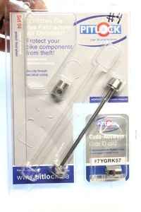 Pitlock Set 04 abschließbar 100mmQR NUR VORNE Fahrradspieß Sicherheitsset mit Schlüssel #4 - Bild 1 von 2