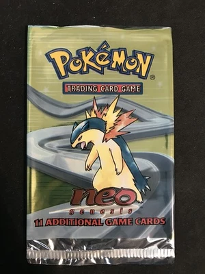 Pokemon TCG Neo Genesis Unlimited Booster Pack Open/Empty - Image 1 of 2