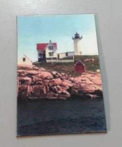 Vintage Cape Neddick Leuchtturm Kühlschrankmagnet Nubble Light Souvenir York Maine - Bild 1 von 2