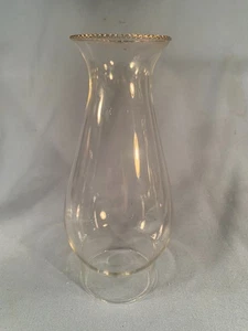 Pequeña chimenea victoriana acanalada con cuentas #2 quemador de lámpara de aceite base de 8,75" T 3" - Imagen 1 de 4