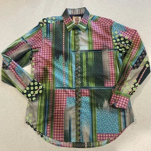 Robert Graham Colorful Long Sleeve Button Up Patchwork Shirt Size Large - Picture 1 of 8