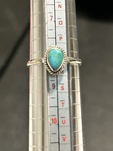 anillo turquesa natural y 925 talla 8 - Imagen 1 de 5