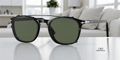 PERSOL PO3007C 935 9A Verde Gunmetal Polarizado 52 mm Para hombres Gafas Solo Clip Foto 1 de 3