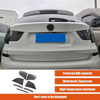 Cubierta de pantalla de cubierta de luz trasera de coche ABS negra ahumada para BMW X3 F25 2011-2017 Foto 1 de 4