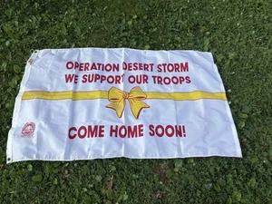 Vintage Operation Desert Storm Flag Banner 3' x 5' - Free Ship - Picture 1 of 6