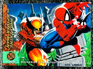 1994 Fleer Ultra Marvel X-MEN - WOLVERINE'S GREATEST BATTLES #142 VS. SPIDER-MAN - Picture 1 of 2