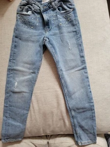 Zara Medium Wash Girls Jeans, Size 10, Adjustable Waste - Picture 1 of 5